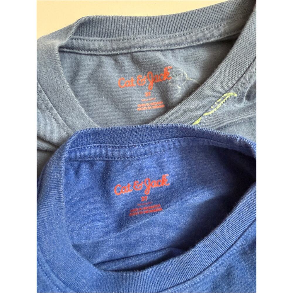 Bundle Cat & Jack Boys Tees Size 3T Navy and Gray Short-Sleev - Picture 10 of 13